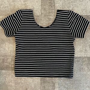 American Apparel Black and White Striped Tee